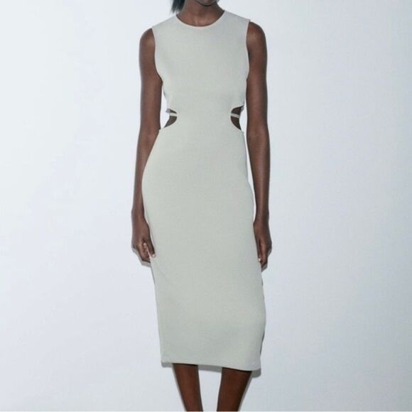 Zara Dresses & Skirts - Zara | Midi Bodycon Cutout Dress